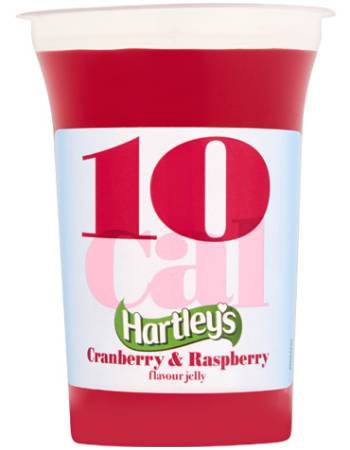 HARTLEY'S JELLY CRANBERRY & RASPBERRY (10 CALORIES) 175G
