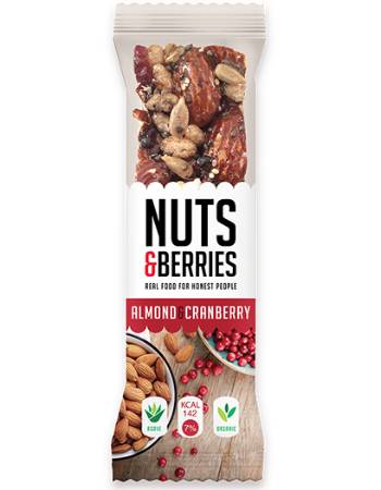 NUTS & BERRIES ALMOND CRANBERRY BAR 30G
