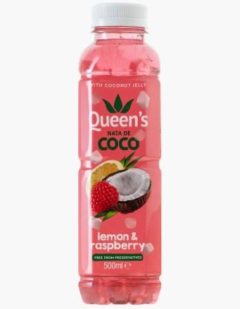 QUEEN COCONUT WATER WITH RASPBERRY & LEMON 500ML