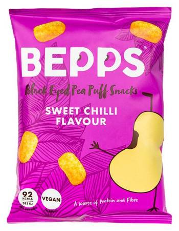 BEPPS BLACK EYED PEA PUFF SNACKS SWEET CHILL 22G