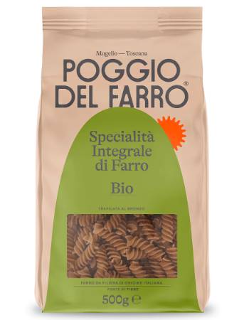 POGGIO DEL FARRO WHOLEMEAL SPELT PASTA FUSILLI 500G