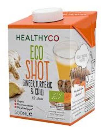 HEALTHYCO ECO SHOT GINGER TURMERIC CHILI 500ML