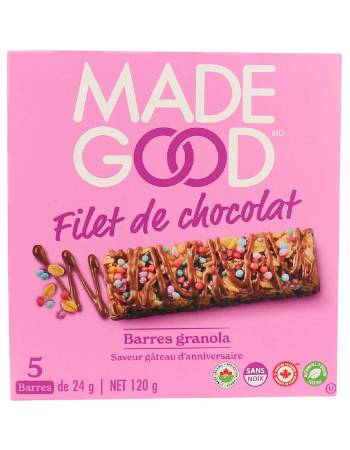 MADE GOOD CHOCOLATE DRIZZLE BIRTHDAY GRANOLA BAR (5X24G)