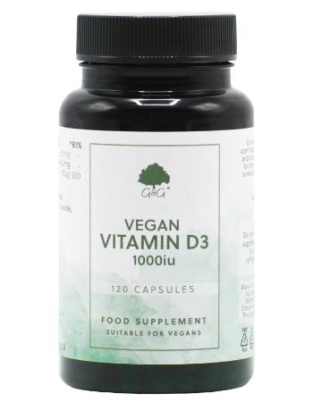 G&G D3 1000IU VEGAN 120 CAPSULES / 1 EURO OFF