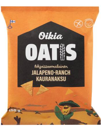 OIKIA REAL OATIS CHIPS JALAPENO 150G