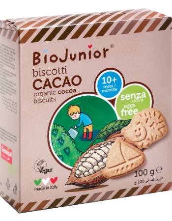 BIO JUNIOR ORGANIC CACAO BISCUITS 100G