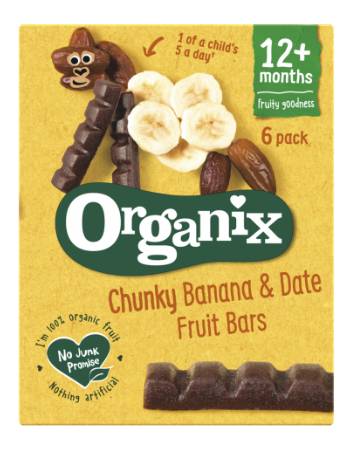 ORGANIX BANANA & DATE CHUNKY FRUIT 102G