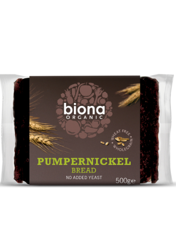 BIONA ORGANIC PUMPERNICKEL BREAD 500G