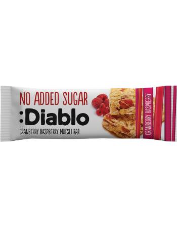 DIABLO CRANBERRY AND RASPBERRY MUESLI BAR 30G