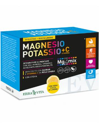 ERBA VITA MAGNESIUM, POTASSIUM, VITAMIN C (20 SACHETS) LEMON