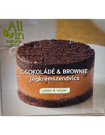 ALL IN NATURAL FOOD CHOCOLATE AND BROWNIE ICE CREAM SANDWICH 160G