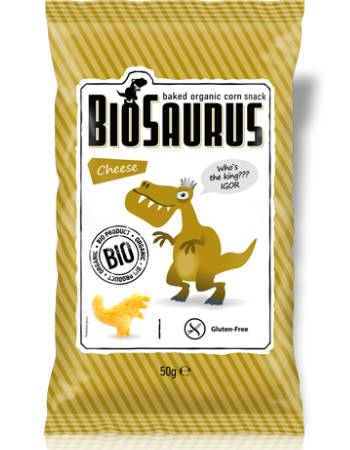 BIOSAURUS CORN SNACK CHEESE 50G