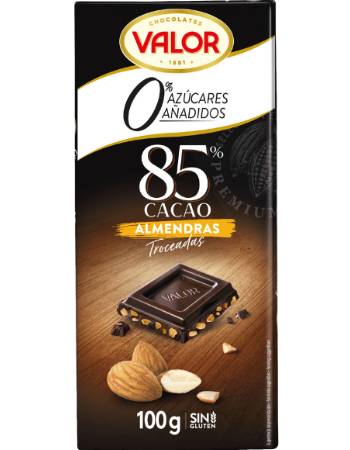 VALOR 85% DARK CHOCOLATE ALMOND 100G