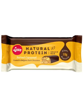 VIVEFOODS SALTED CARAMEL PROTEIN BAR 49G