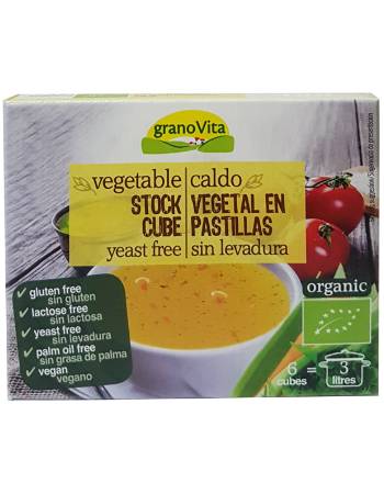 GRANOVITA VEGETABLE STOCK CUBES (YEAST FREE) 66G