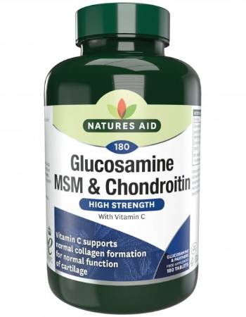 NATURES AID GLUCOSAMINE MSM CHONDROITIN (180 TABLETS)