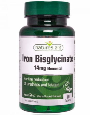 NATURES AID IRON BISGLYCINATE (90 TABLETS)