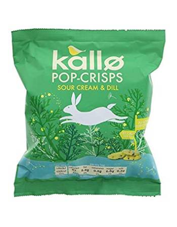 KALLO POP CRISPS SOUR CREAM & DILL 20G