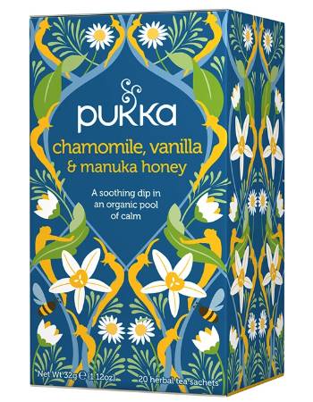 PUKKA CHAMOMILE, VANILLA & MANUKA HONEY TEA 20 BAGS