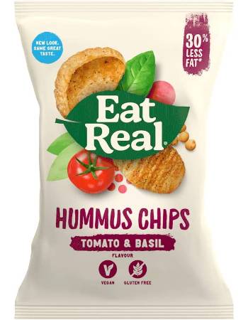EAT REAL HUMMUS CHIPS TOMATO & BASIL 45G