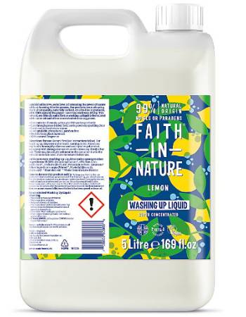 FAITH IN NATURE WASHING UP LIQUID LEMON 5L