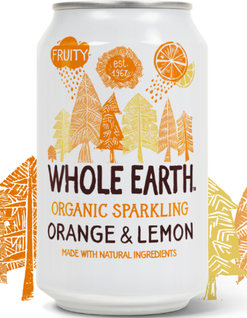 WHOLE EARTH ORGANIC SPARKLING ORANGE & LEMON DRINK 330ML