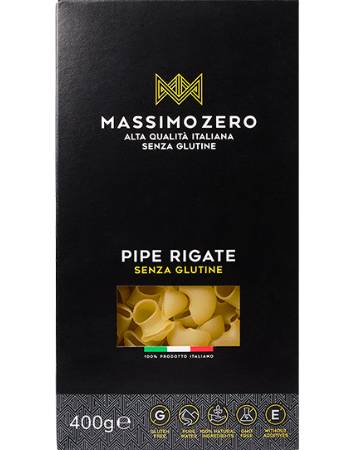 MASSIMO ZERO GLUTEN FREE PASTA PIPE RIGATE 400G