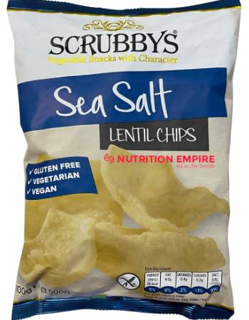 SCRUBBYS LENTIL CHIPS SEA SALT 100G