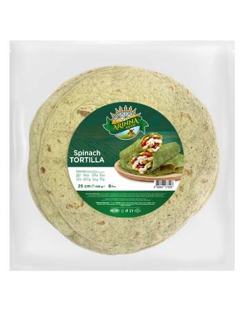 ARINNA 6 SPINACH WRAPS (25CM)