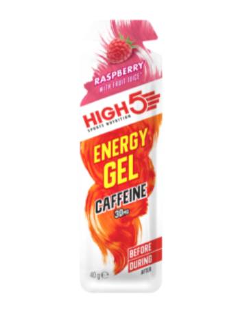 HIGH5 ENERGY GEL CAFFEINE RASPBERRY 40G