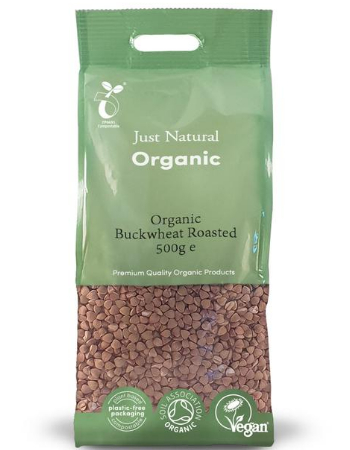 JUST NATURAL ORGANIC ROASTED BUCKWHEAT 500G