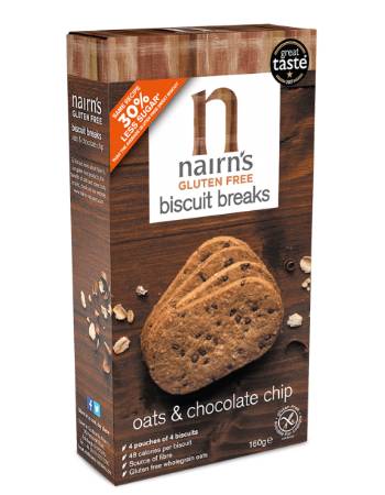 NAIRNS OATS AND CHOCOLATE CHIPS BISCUIT BREAKS 160G