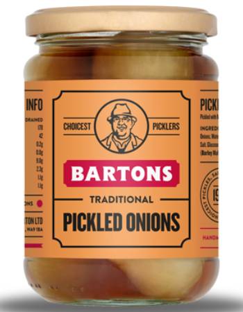 BARTONS TRADITIONAL PICKLED ONIONS 450G