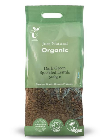 JUST NATURAL DARK GREEN LENTILS 500G