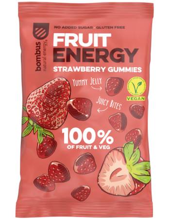 BOMBUS FRUIT ENERGY STRAWBERRY GUMMIES 35G