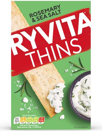 RYVITA THINS ROSEMARY AND SEA SALT 125G