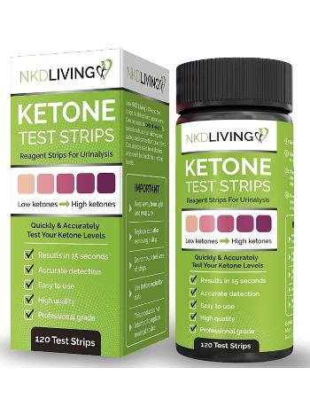 NKD LIVING KETONE TEST STRIPS (120 TEST STRIPS)