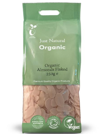 JUST NATURAL ORGANIC FLAKED ALMONDS 250G