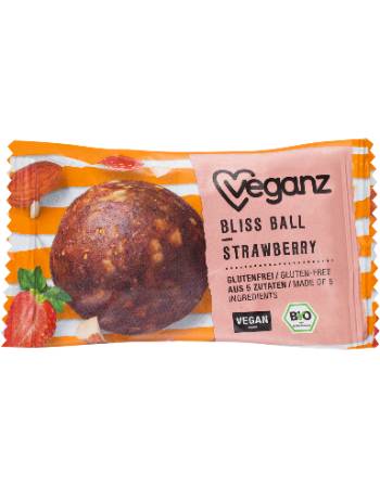 VEGANZ ORGANIC BLISS BALL STRAWBERRY 42G