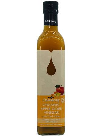 CLEARSPRING APPLE CIDER VINEGAR WITH THE MOTHER (GINGER -TURMERIC-BLACK PEPPER) 500ML