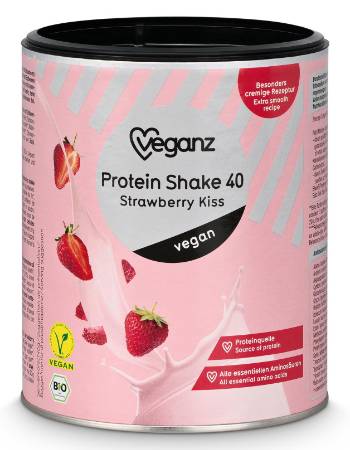 VEGANZ ORGANIC PROTEIN SHAKE STRAWBERRY 300G