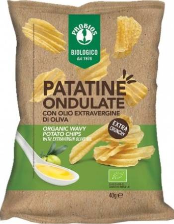 PROBIOS WAVY POTATO CHIPS WITH OLIVE OIL 40G