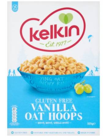 KELKIN GLUTEN FREE VANILLA OAT HOOP 325G