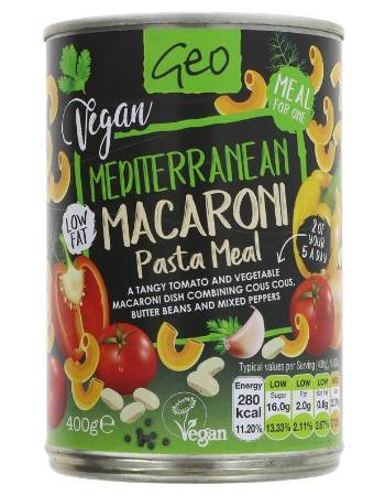 GEO ORGANICS MEDITERRANEAN PASTA MEAL SOUP 400G