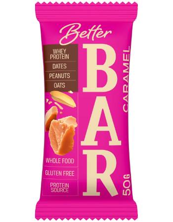 BETTER FOODS CARAMEL PROTEIN BAR 50G