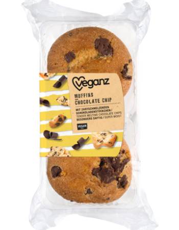 VEGANZ ORGANIC CHOCOLATE CHIP MUFFINS 150G