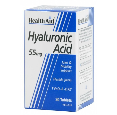 HEALTH AID HYALURONIC ACID 55MG 30 TABLETS