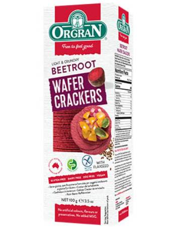 ORGRAN BEETROOT WAFER CRACKERS 100G