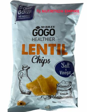 MR RILEY GOGO LENTIL CHIPS SALT AND VINEGAR 100G