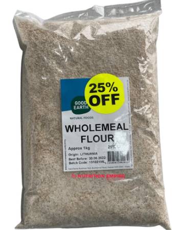 GOOD EARTH WHOLEMEAL FLOUR 1KG (25% OFF)